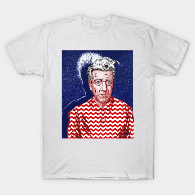 David Lynch - An illustration by Paul Cemmick T-Shirt by PLAYDIGITAL2020